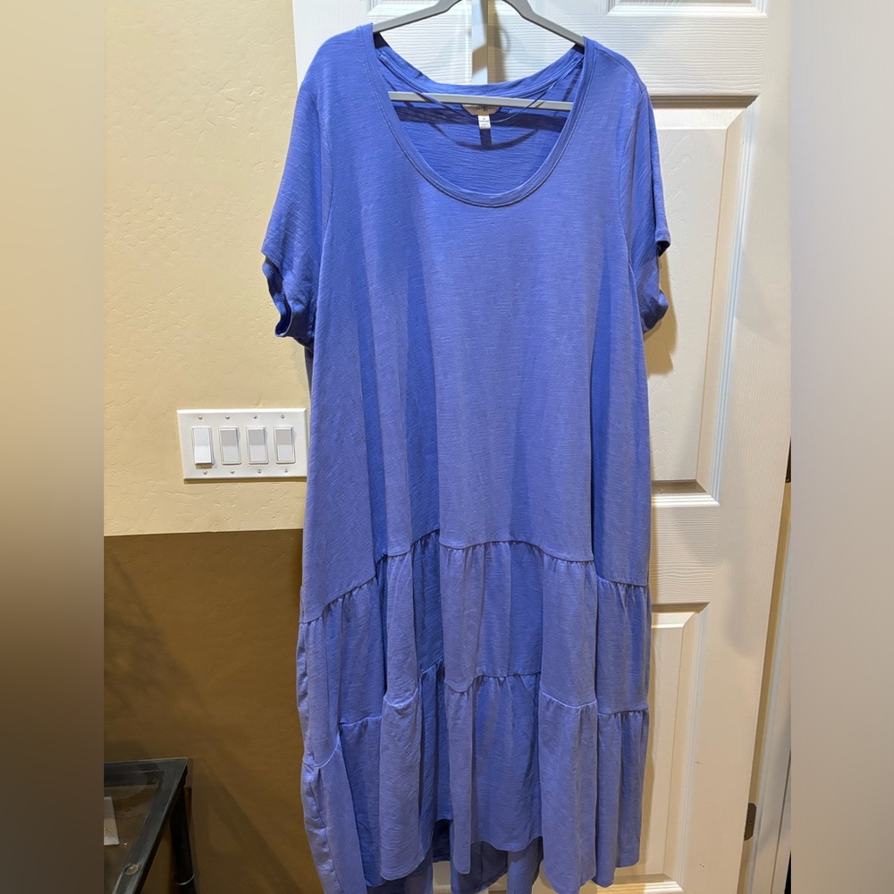 Terra & Sky Maxi Dress - Size 2X - Color lilac/blue